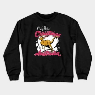 Celebrate Christmas in Australia // Funny Reindeer Kangaroo Crewneck Sweatshirt